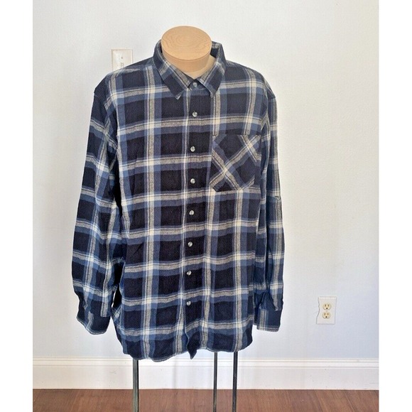 Magellan Shirt Mens 2XL Classic Fit Plaid Button Up Flannel Outdoors - Picture 1 of 13